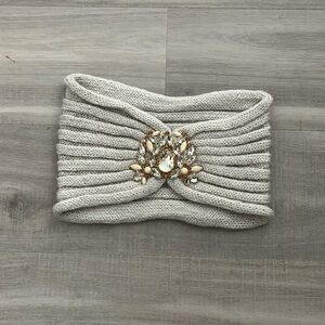 Woman’s cold weather jewel headband